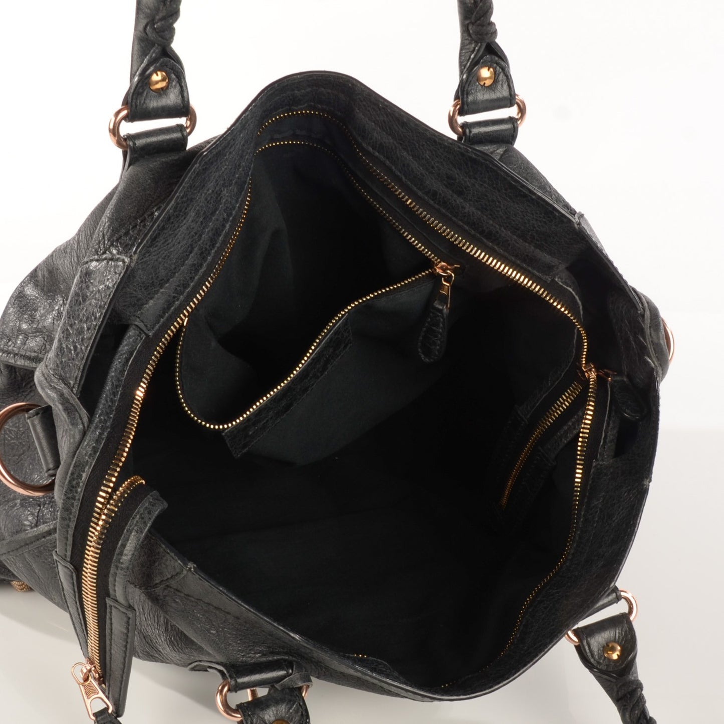 Agneau Giant 12 Rose Gold Hardware City Black