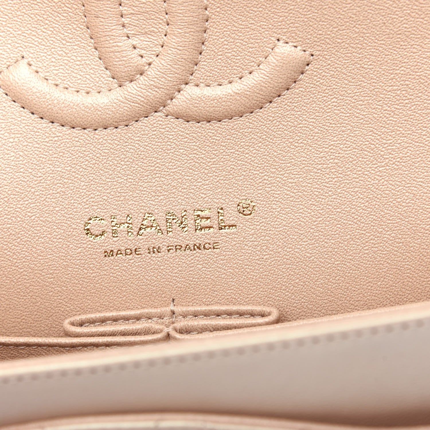 Chanel Iridescent Calfskin Quilted Medium Double Flap Beige 6 of 10