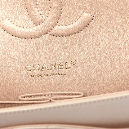 Chanel Iridescent Calfskin Quilted Medium Double Flap Beige 6 of 10