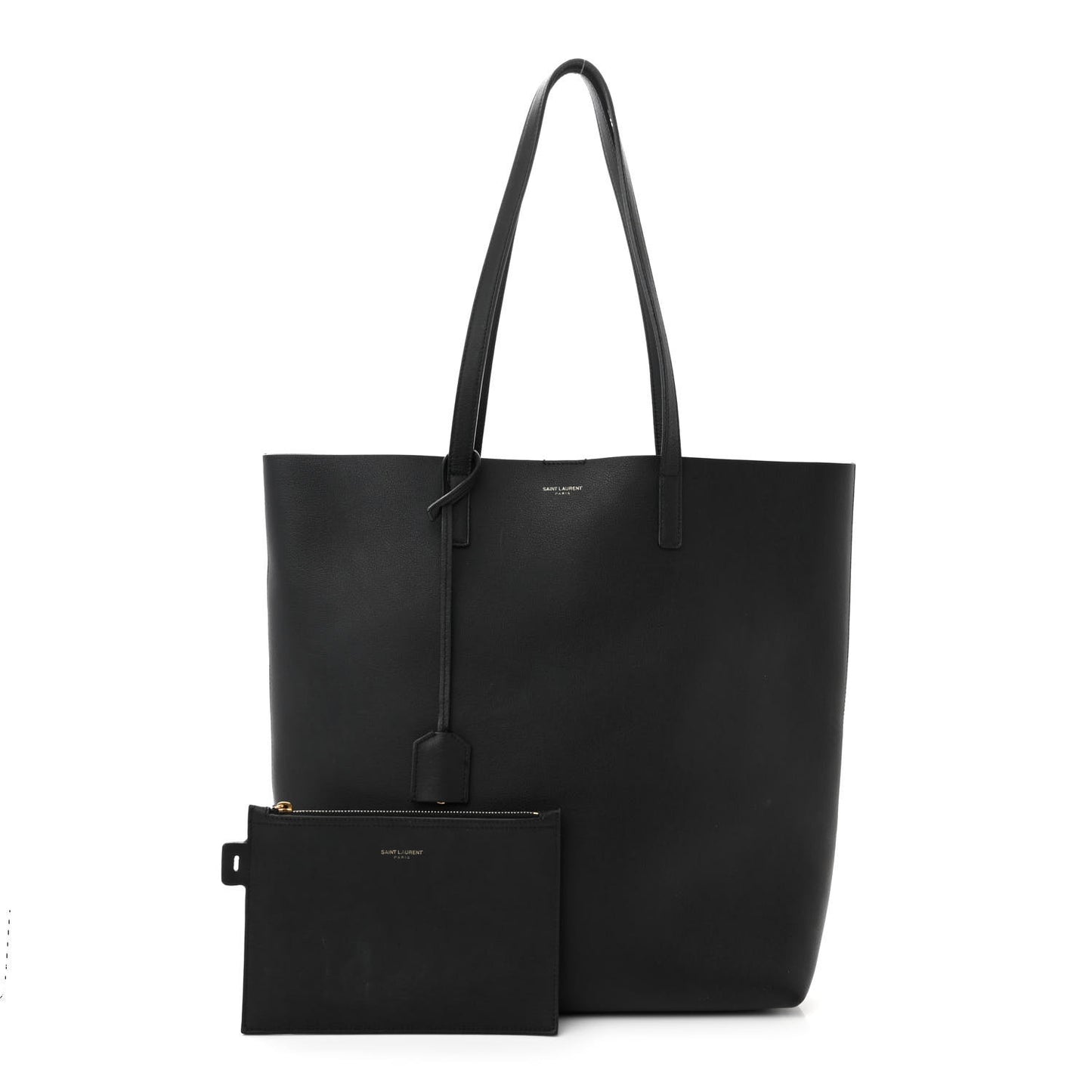 Calfskin Medium Shopping Tote Black