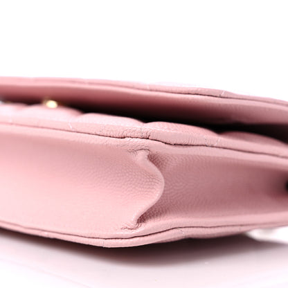 Chanel Caviar Quilted Wallet on Chain WOC Light Pink 10 of 11