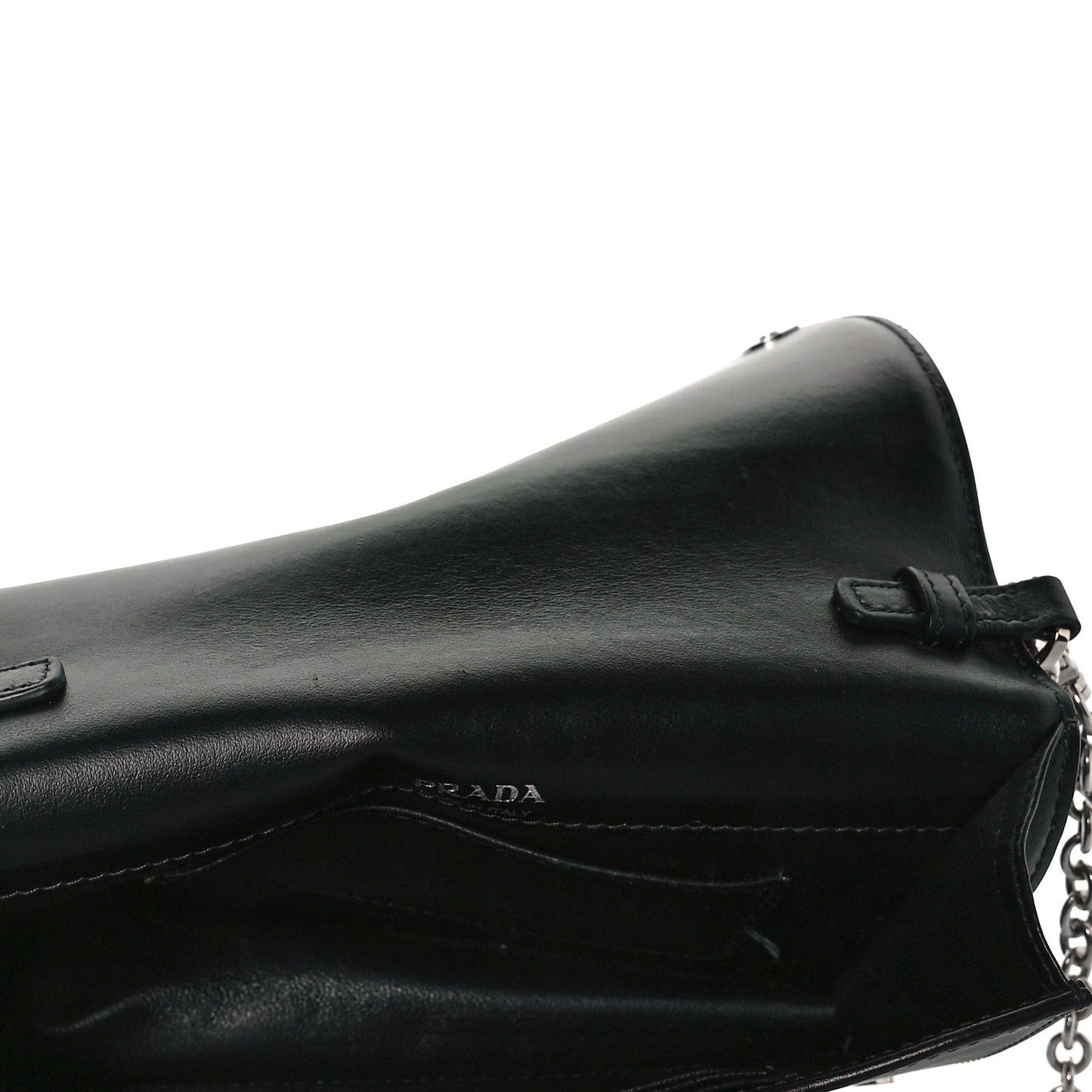 Nylon Calfskin Mini Crossbody Bag Black