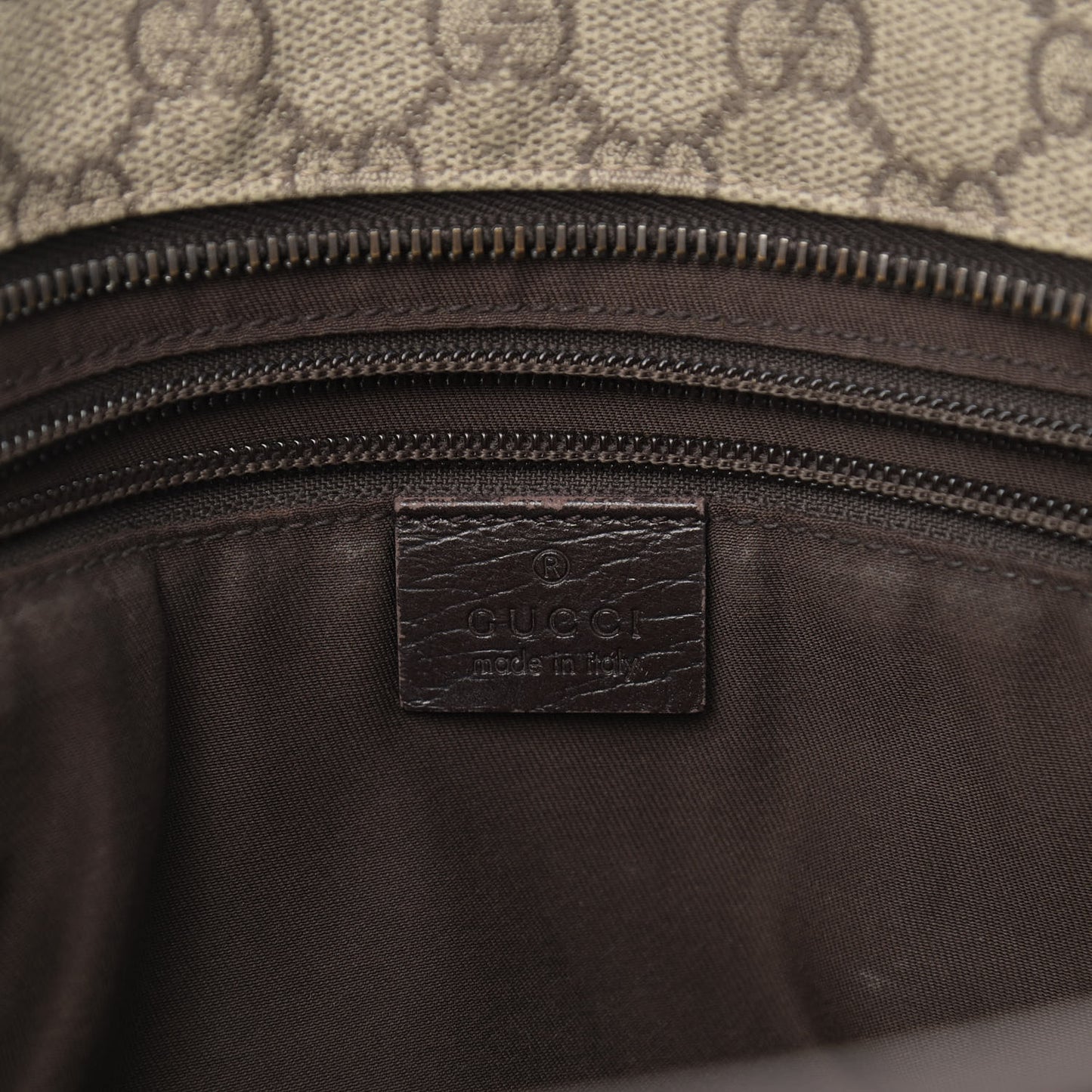 GG Supreme Monogram Small Joy Tote Dark Brown