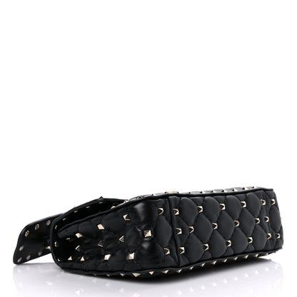 Valentino Garavani Lambskin Small Rockstud Spike Shoulder Bag Black 4 of 8