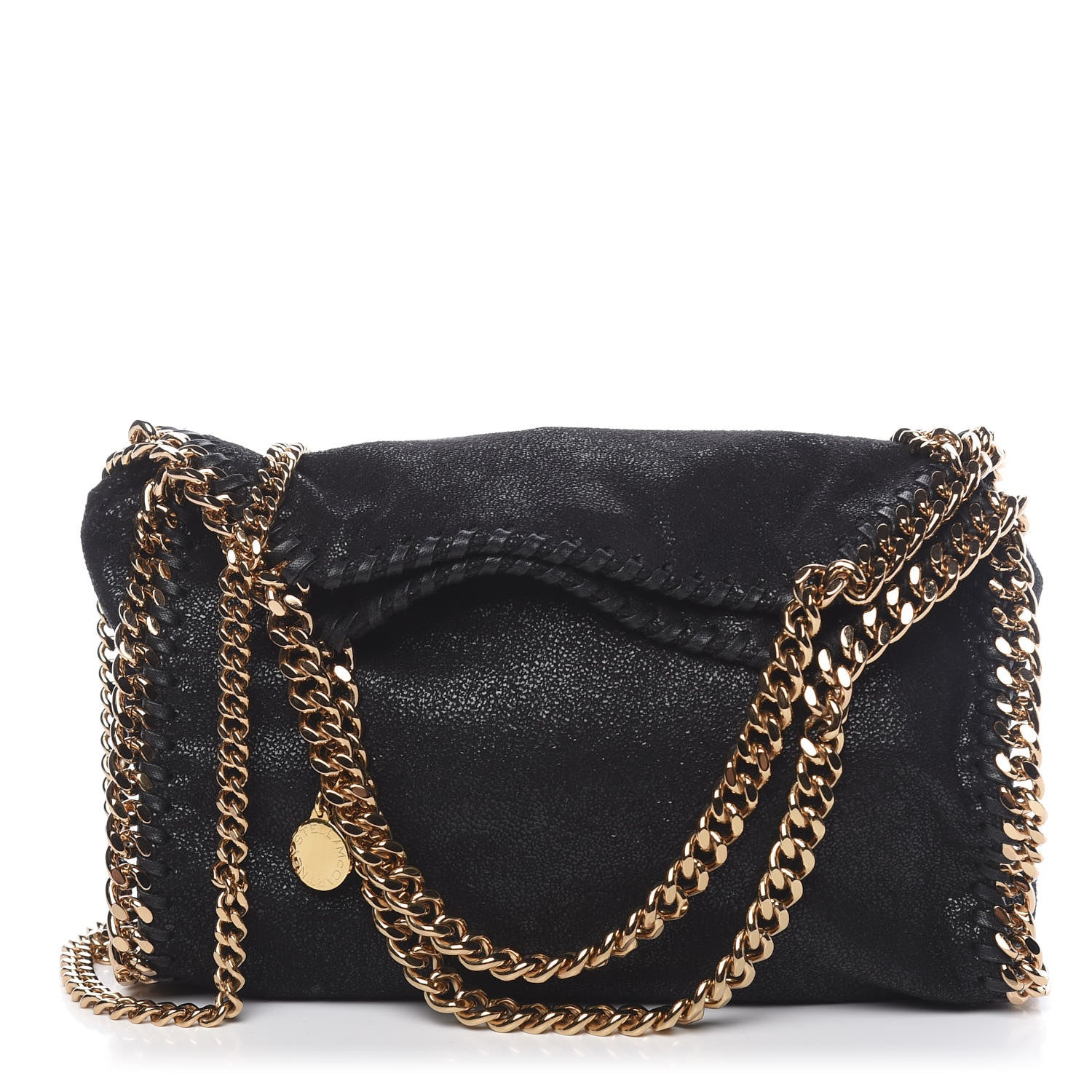 Stella McCartney Shaggy Deer Mini Falabella Shoulder Bag Black 1 of 9