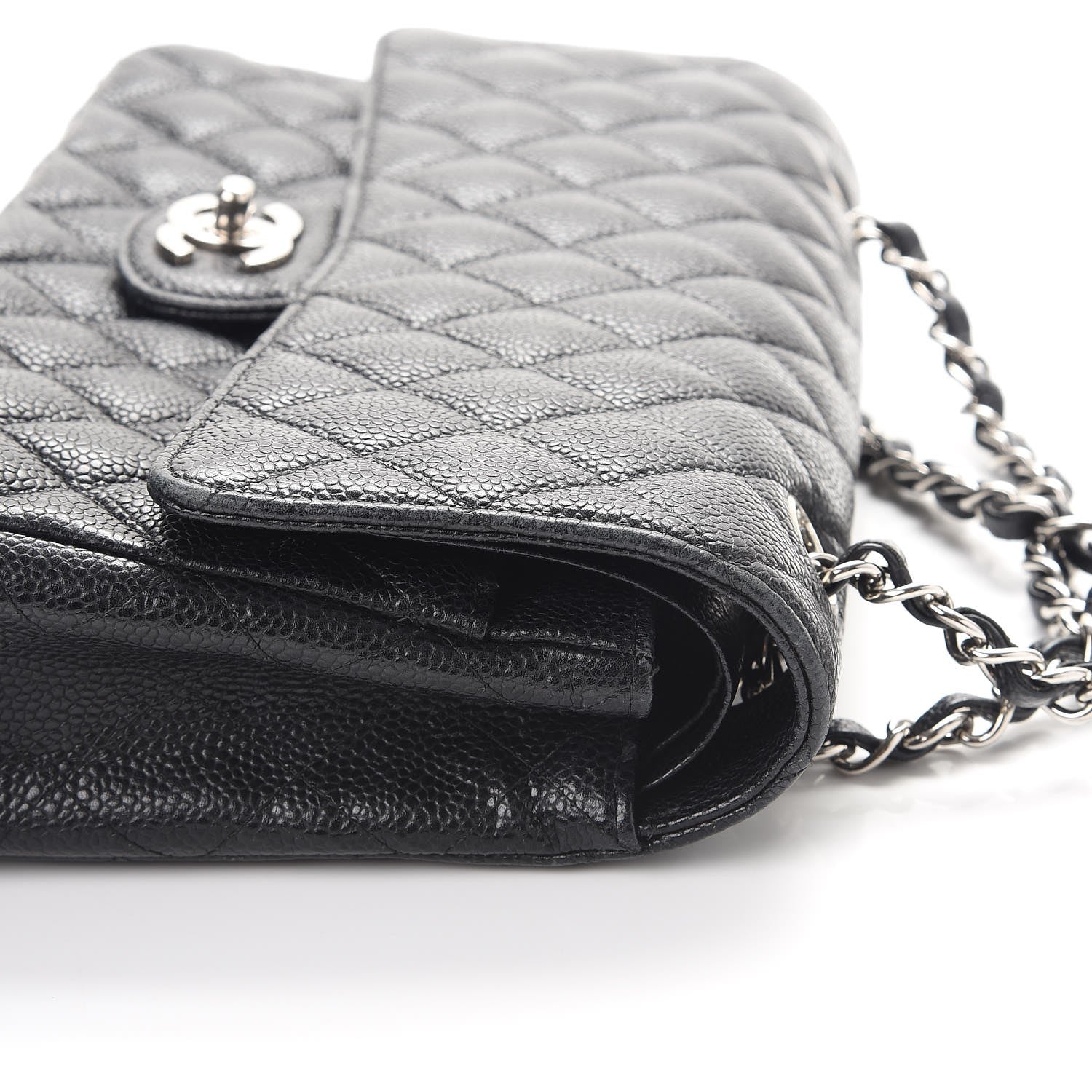 Chanel Caviar Quilted Medium Double Flap Black 17 of 26