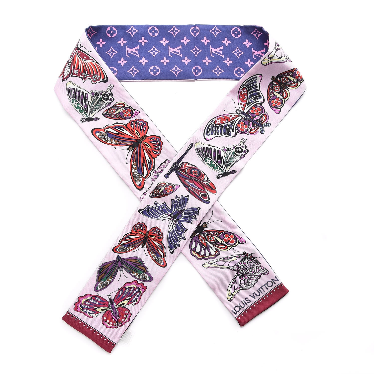 Louis Vuitton Silk Monogram World Of Love Bandeau Rose 1 of 4