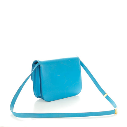 Celine Smooth Calfskin Medium Classic Box Flap Bag Lagoon 3 of 7