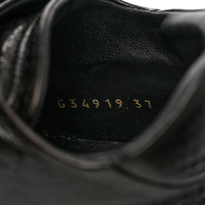 Chanel Crumpled Calfskin Womens CC Bow Sneakers 37 Black 6 of 13