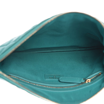 Chanel Iridescent Caviar Quilted Medium Cosmetic Case Turquoise 5 of 7