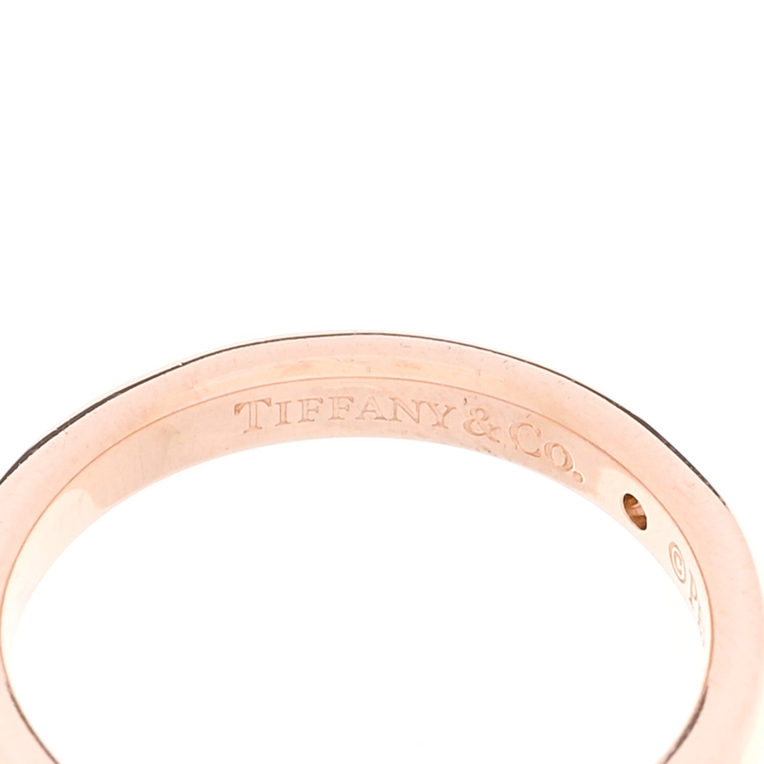 Tiffany 18K Rose Gold Diamond Elsa Peretti Band Ring 50 5.5 4 of 5