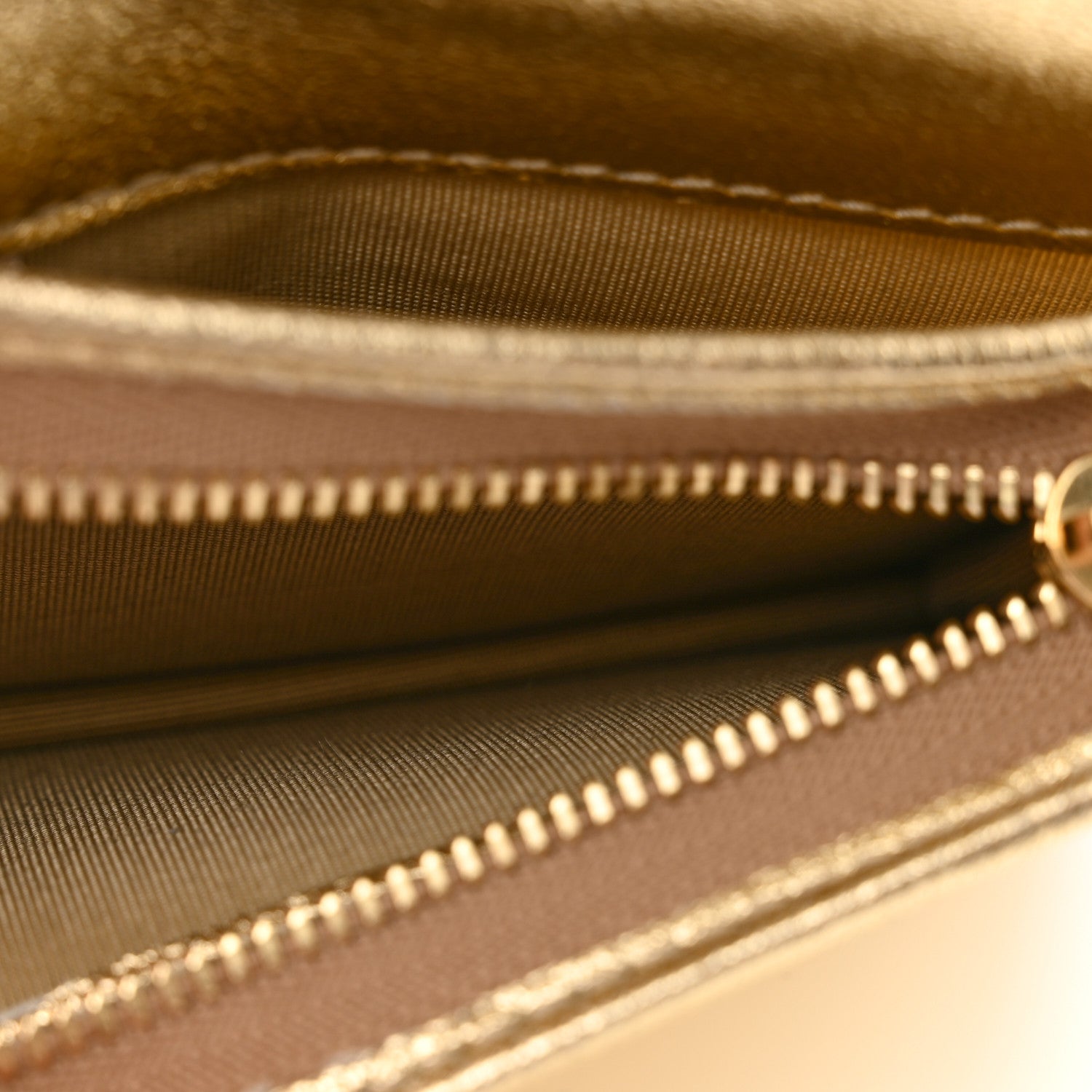 Jimmy Choo Nappa Quilted Hanne Compact Around Wallet Gold 6 of 8