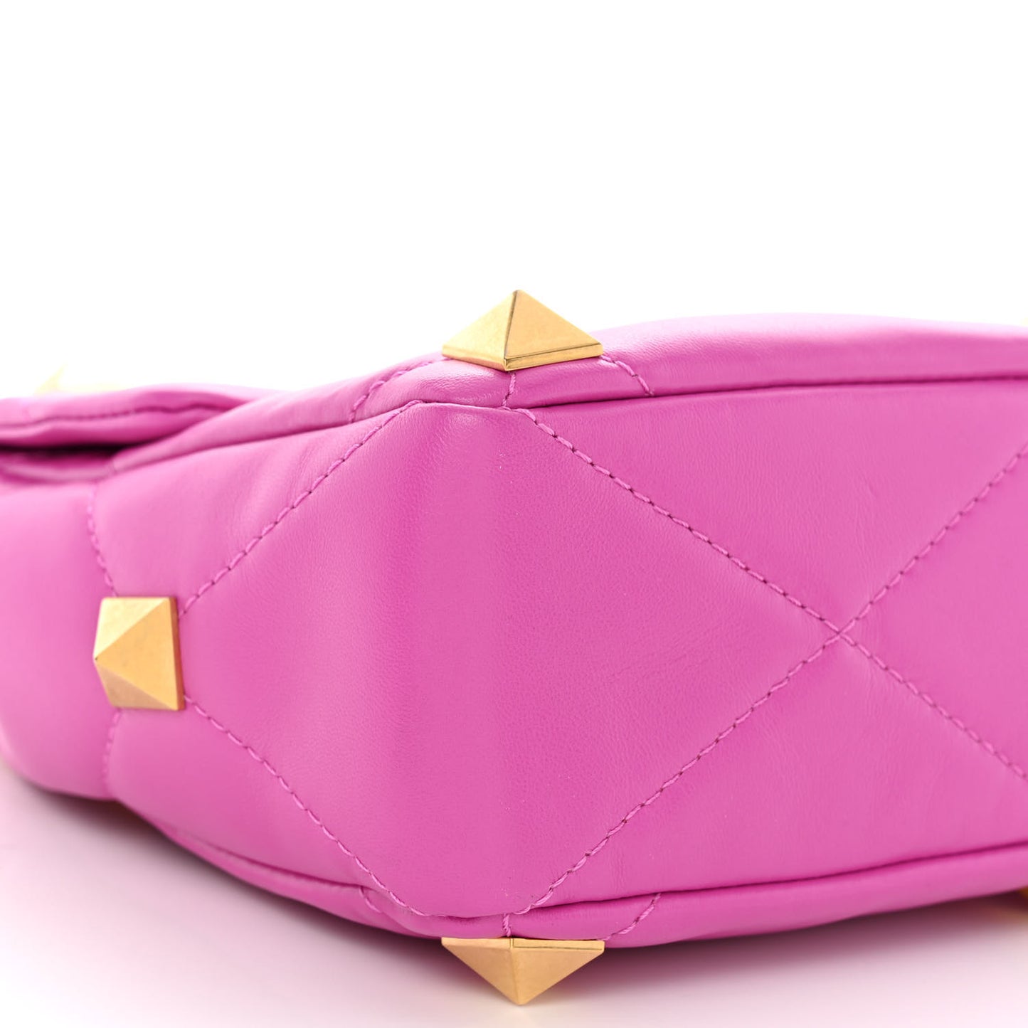 Nappa Large Roman Stud Shoulder Bag Radiant Orchid