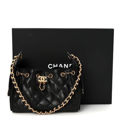 Chanel Caviar Quilted Mini Chanel 25 Handbag Black 11 of 11
