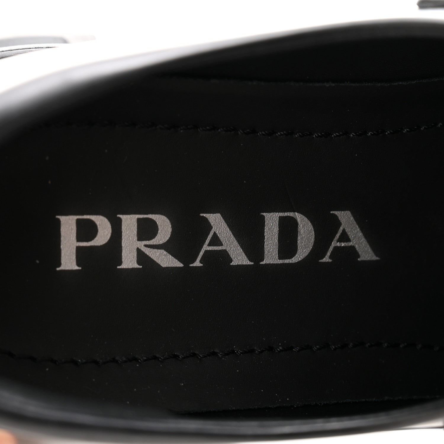 Prada Spazzolato Triangle Logo Monolith Pointy 55mm Loafers 35 Black 6 of 8