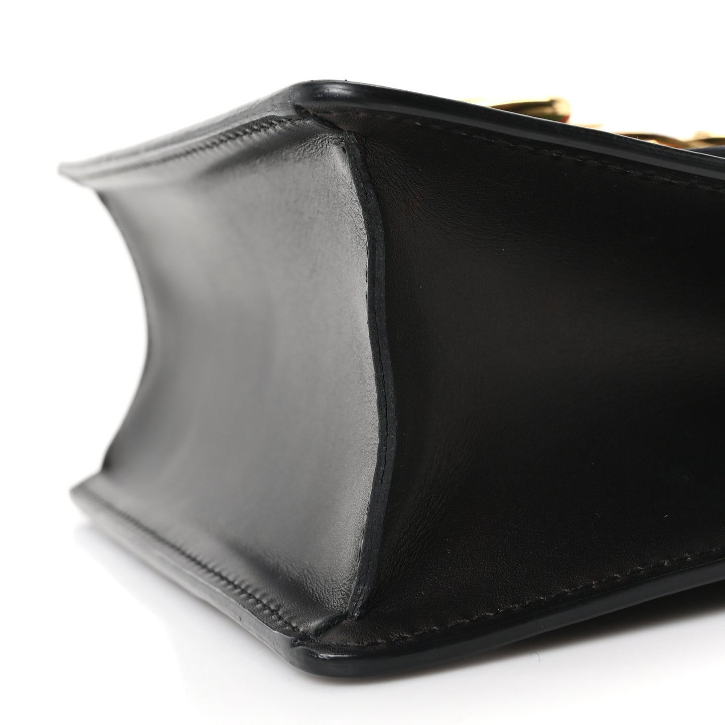 Calfskin Mini Sylvie Chain Shoulder Bag Black