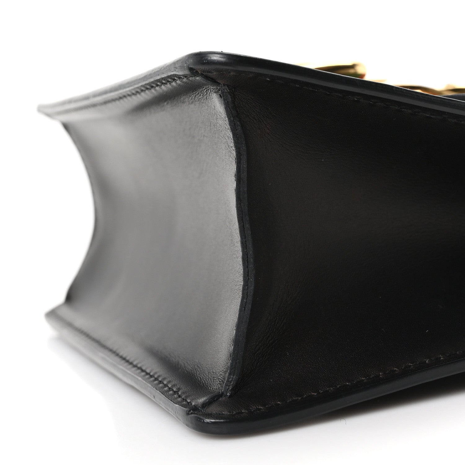 Gucci Calfskin Mini Sylvie Chain Shoulder Bag Black 10 of 10