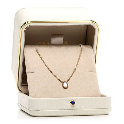 Boucheron 18K Yellow Gold Diamond Mother of Pearl XS Serpent Boheme Necklace 5 of 5
