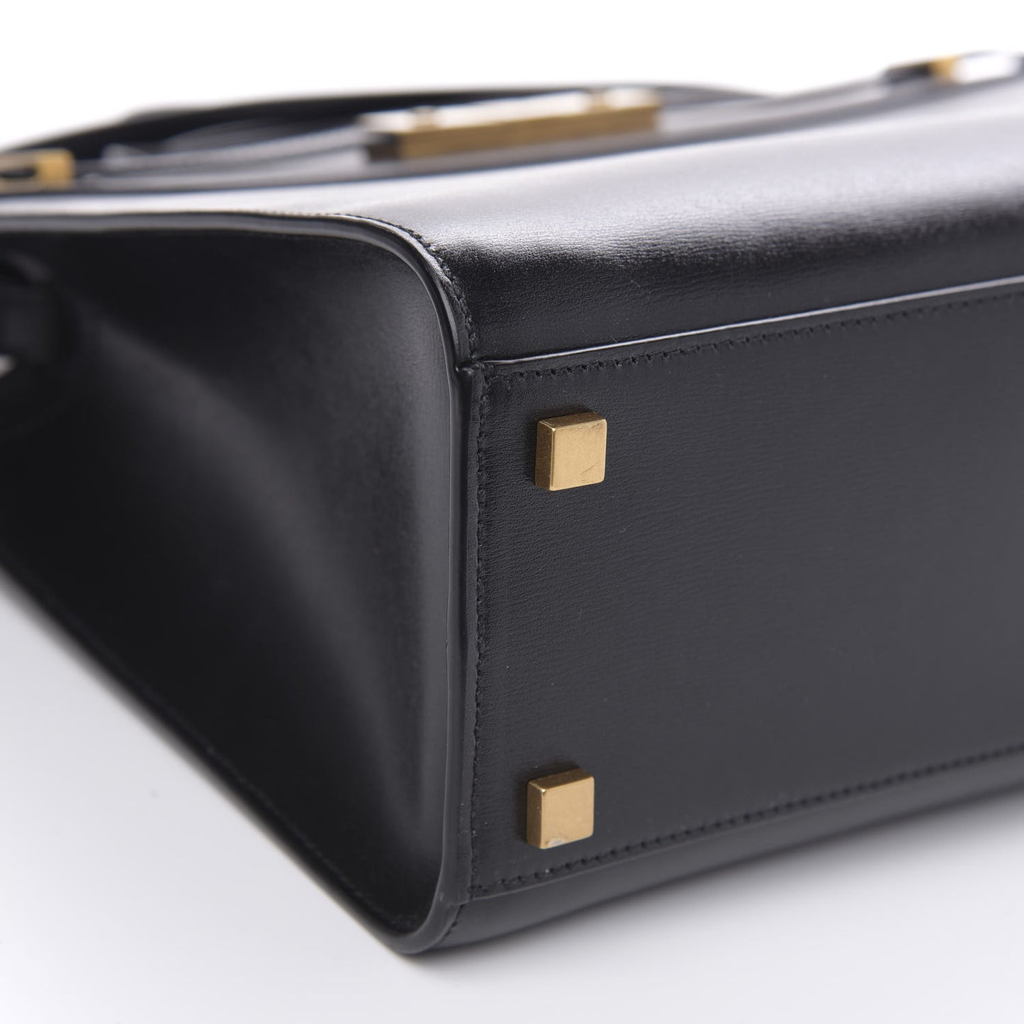 Calfskin Small Manhattan Shopper Tote Black