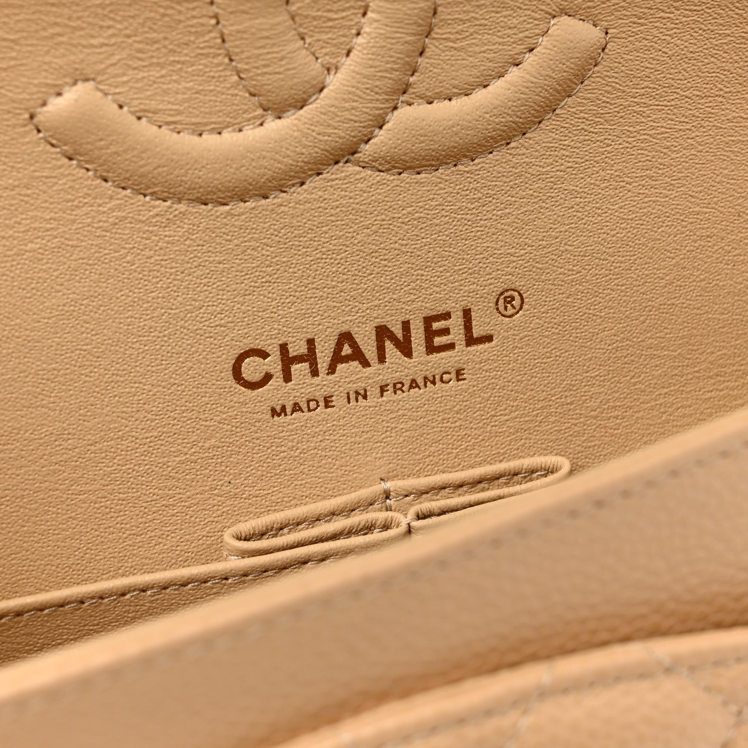 Chanel Caviar Quilted Medium Double Flap Beige 6 of 12