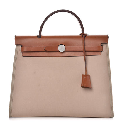 Hermes Vache Hunter Toile Herbag Zip 31 PM Fauve 1 of 15