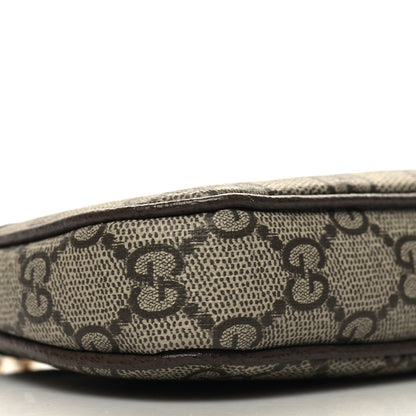 Gucci GG Supreme Monogram Textured Dollar Calfskin Mini Ophidia Chain Bag Beige Ebony 9 of 11