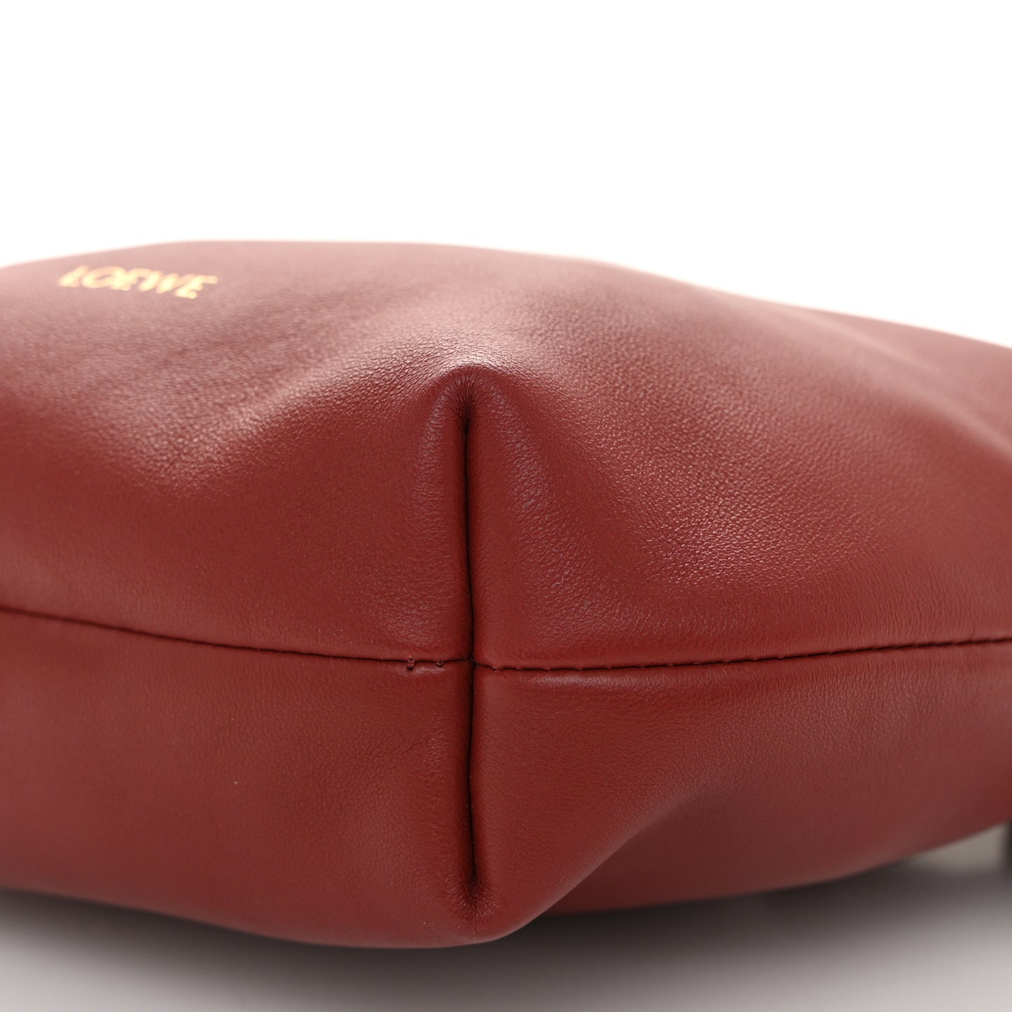 Mellow Nappa Lambskin Jade Mini Flamenco Knot Clutch Dark Burgundy
