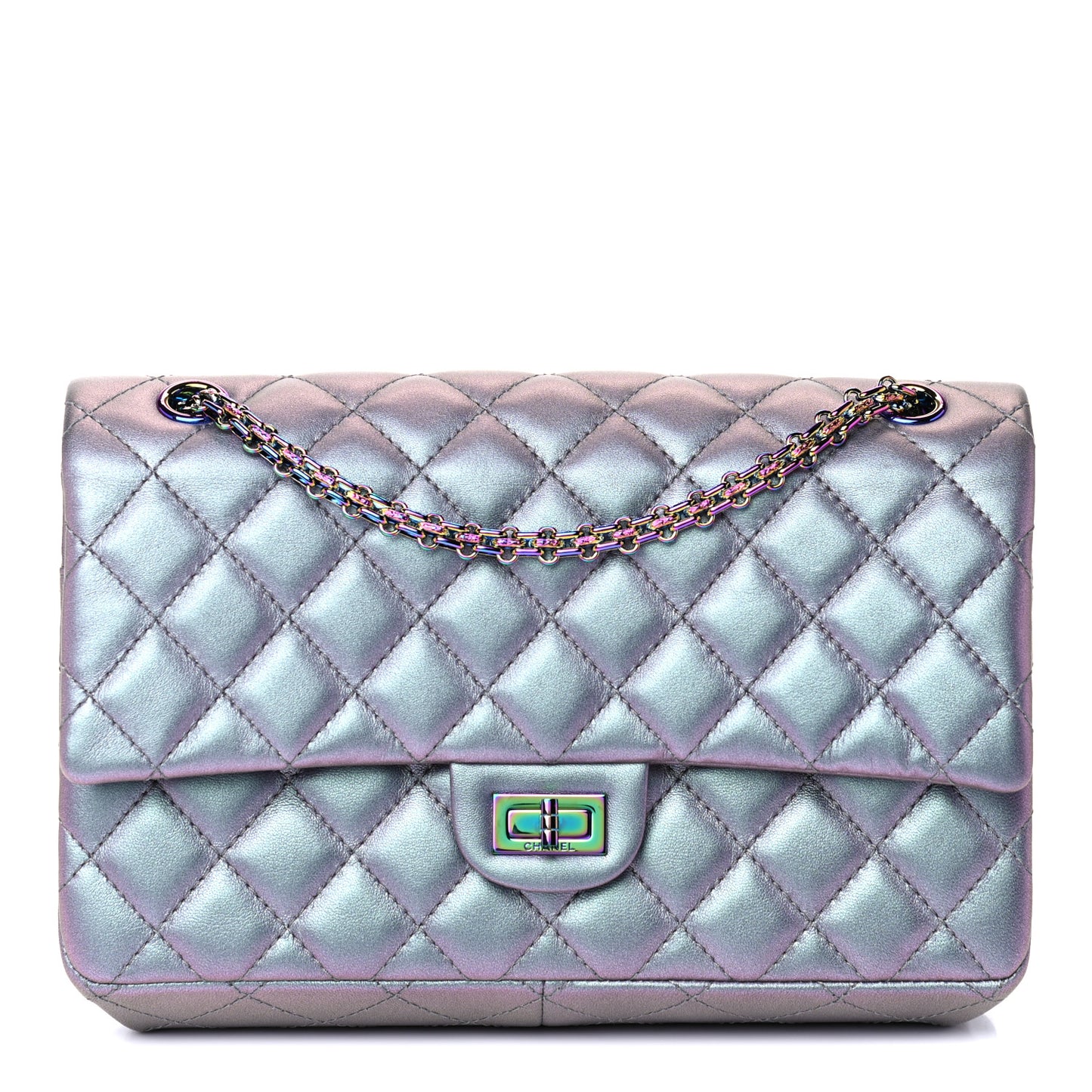 Iridescent Lambskin Quilted 2.55 Reissue 226 Flap Light Purple