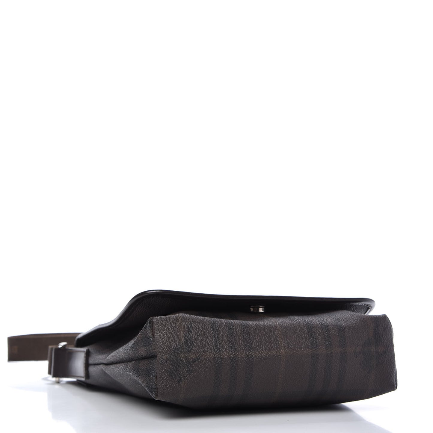 Smoked Haymarket Check Crossbody Messenger Bag Chocolate