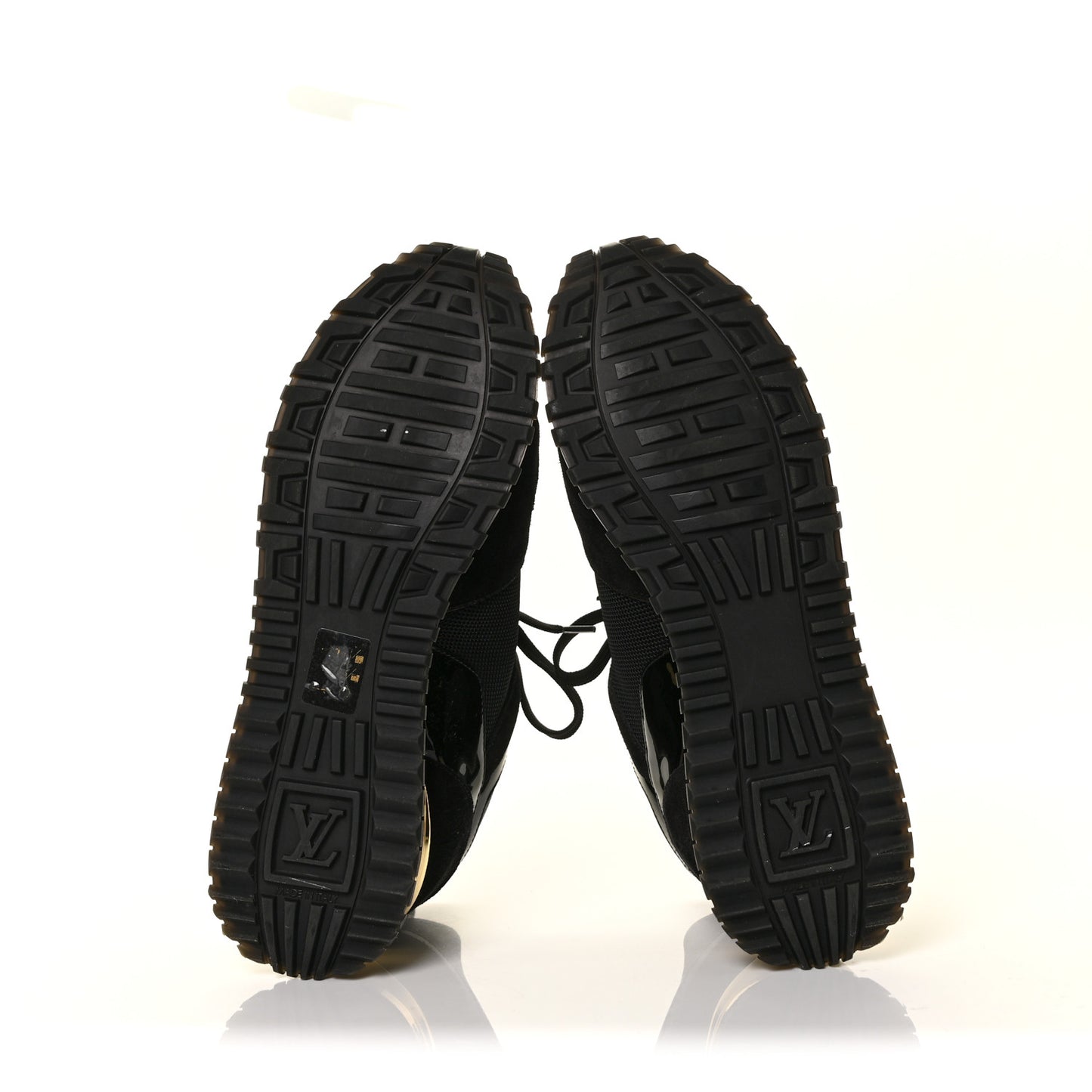 Suede Monogram Run Away Sneakers 40.5 Black