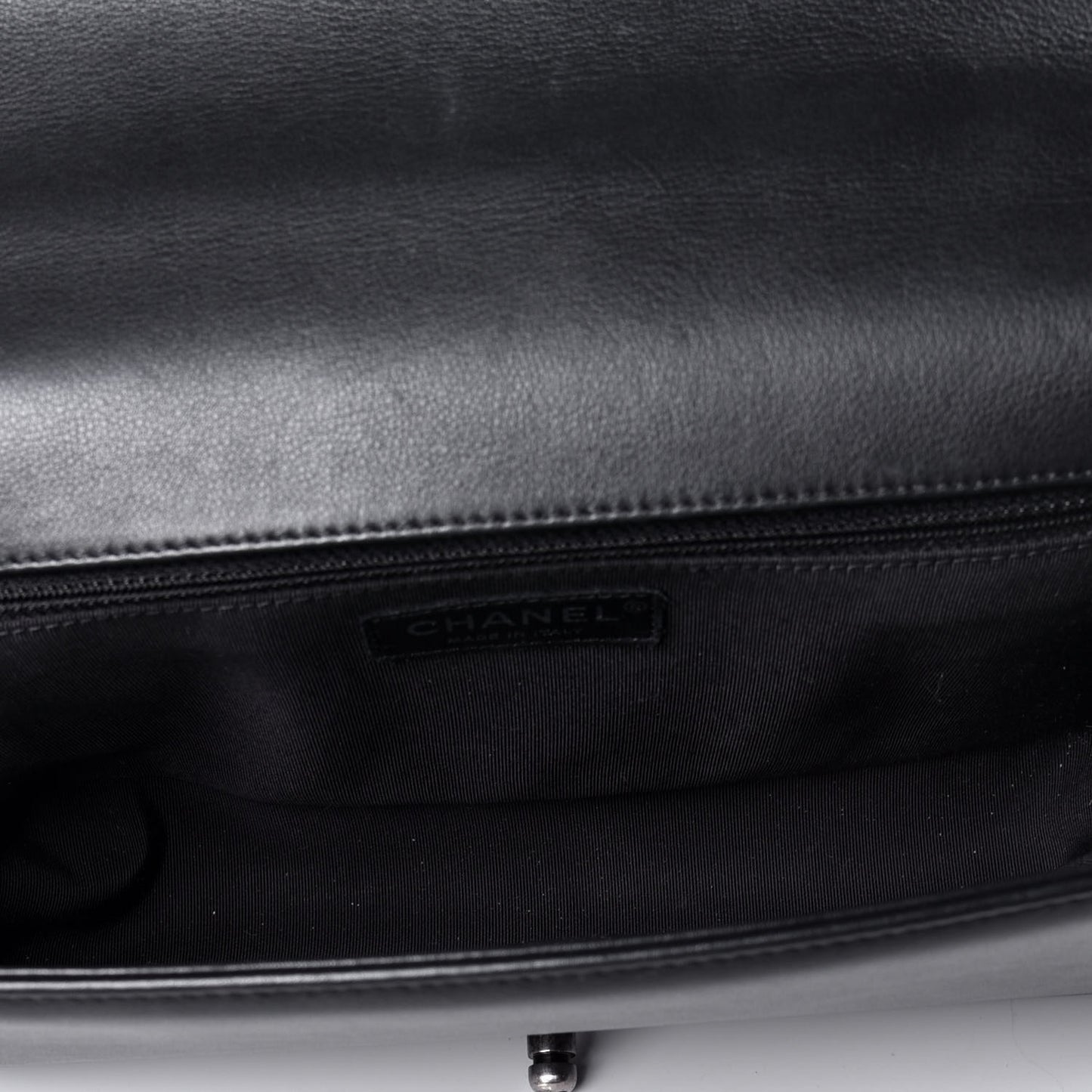 Calfskin Quilted New Medium Boy Flap Black