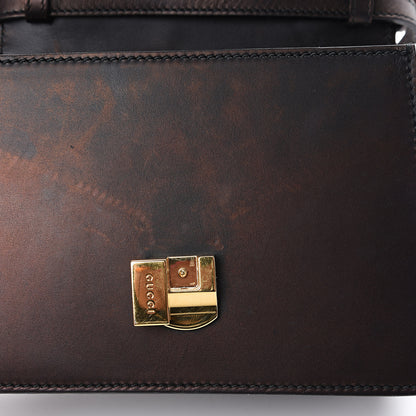 Gucci Calfskin Mini Sylvie Top Handle Bag Brown 7 of 11