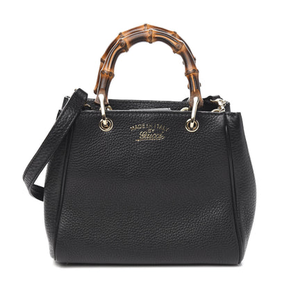 Gucci Cellarius Calfskin Mini Bamboo Shopper Tote Black 1 of 9