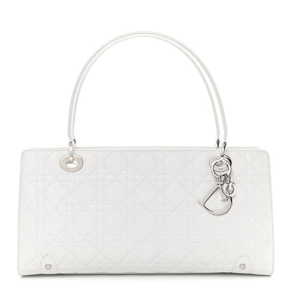 Christian Dior Lambskin Cannage Soft Lady Dior East West White 1 of 12