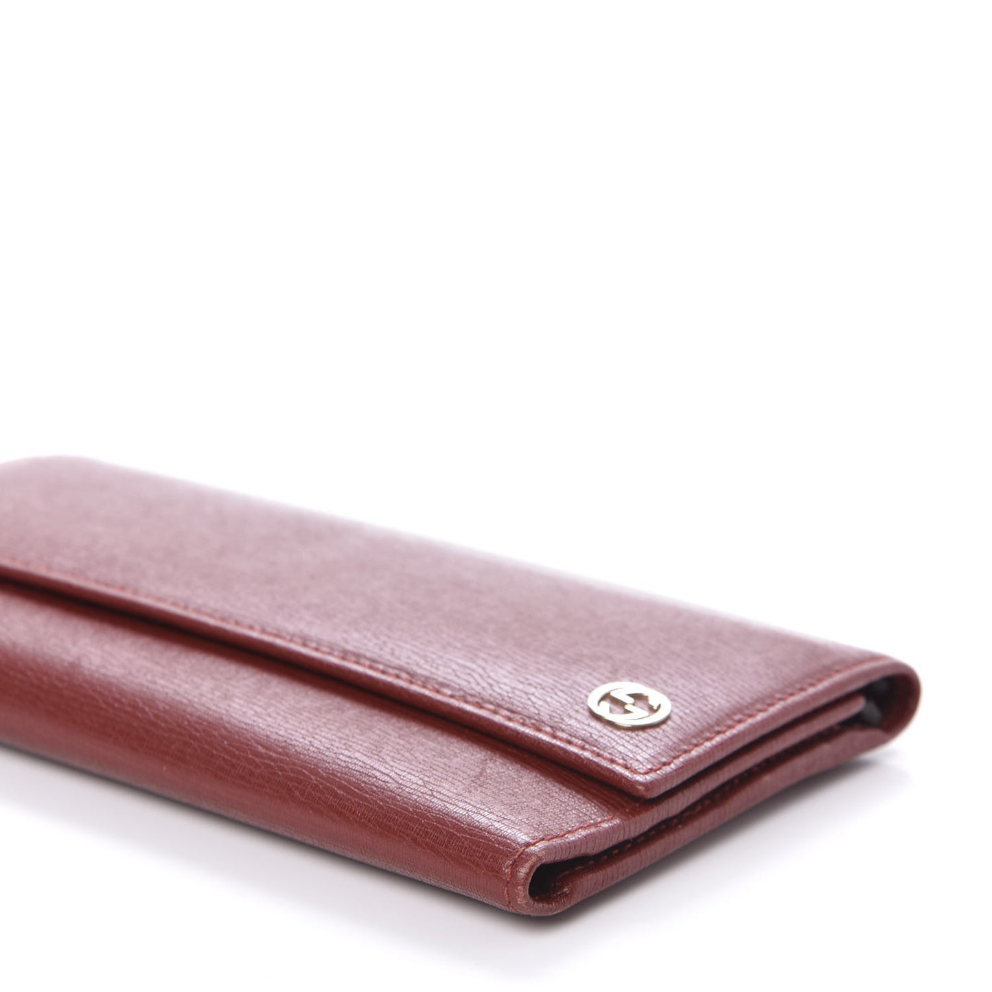 Calfskin GG Continental Wallet Red