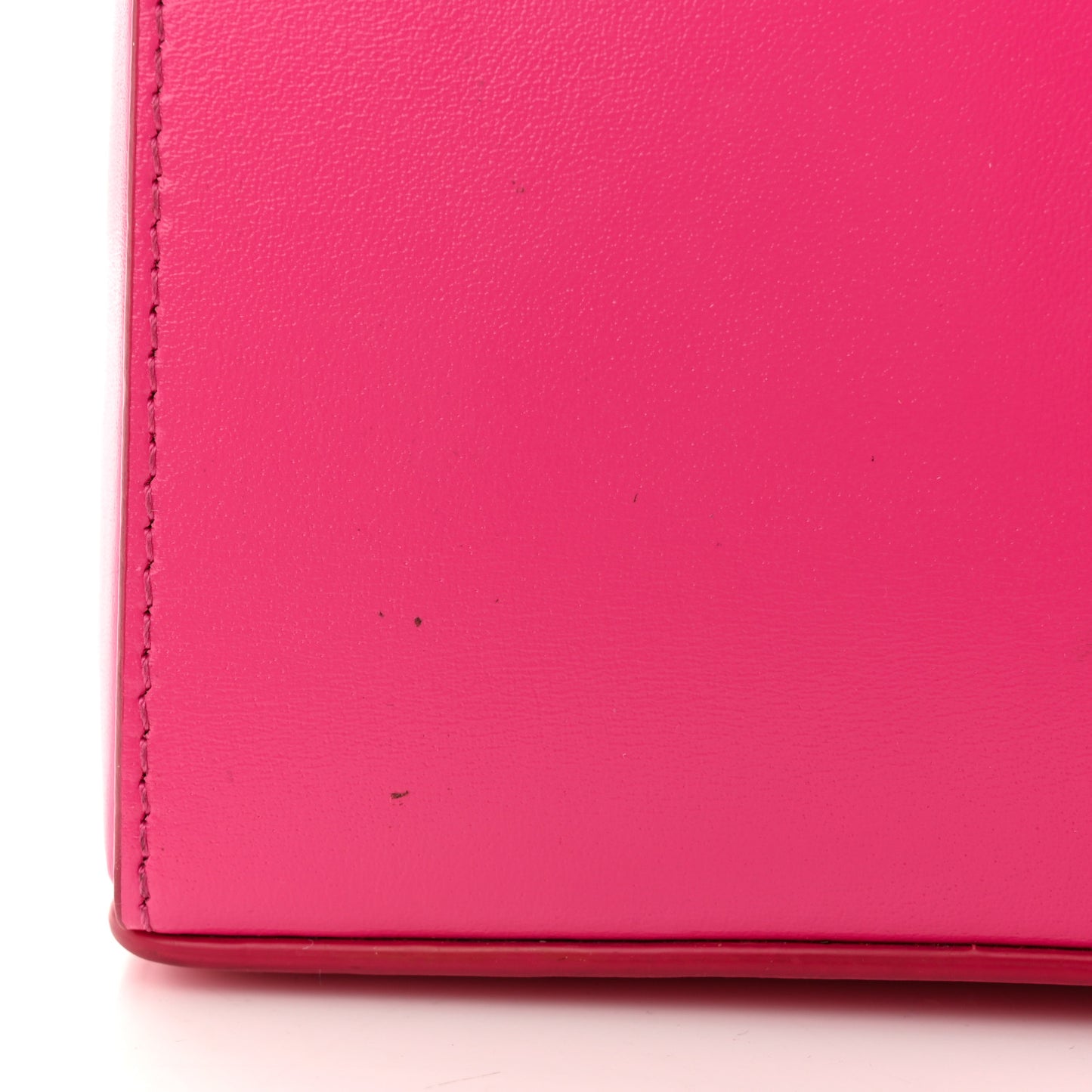 Box Calfskin Mini Cut Out Shoulder Bag Neon Pink