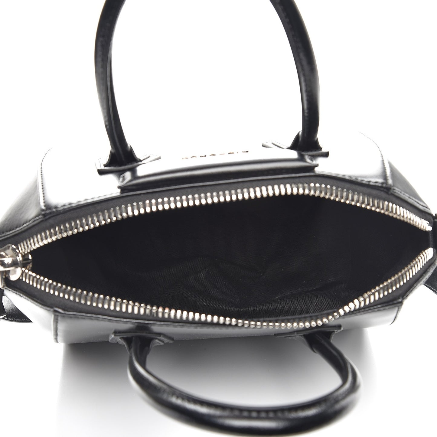 Shiny Lord Calfskin Small Antigona Black