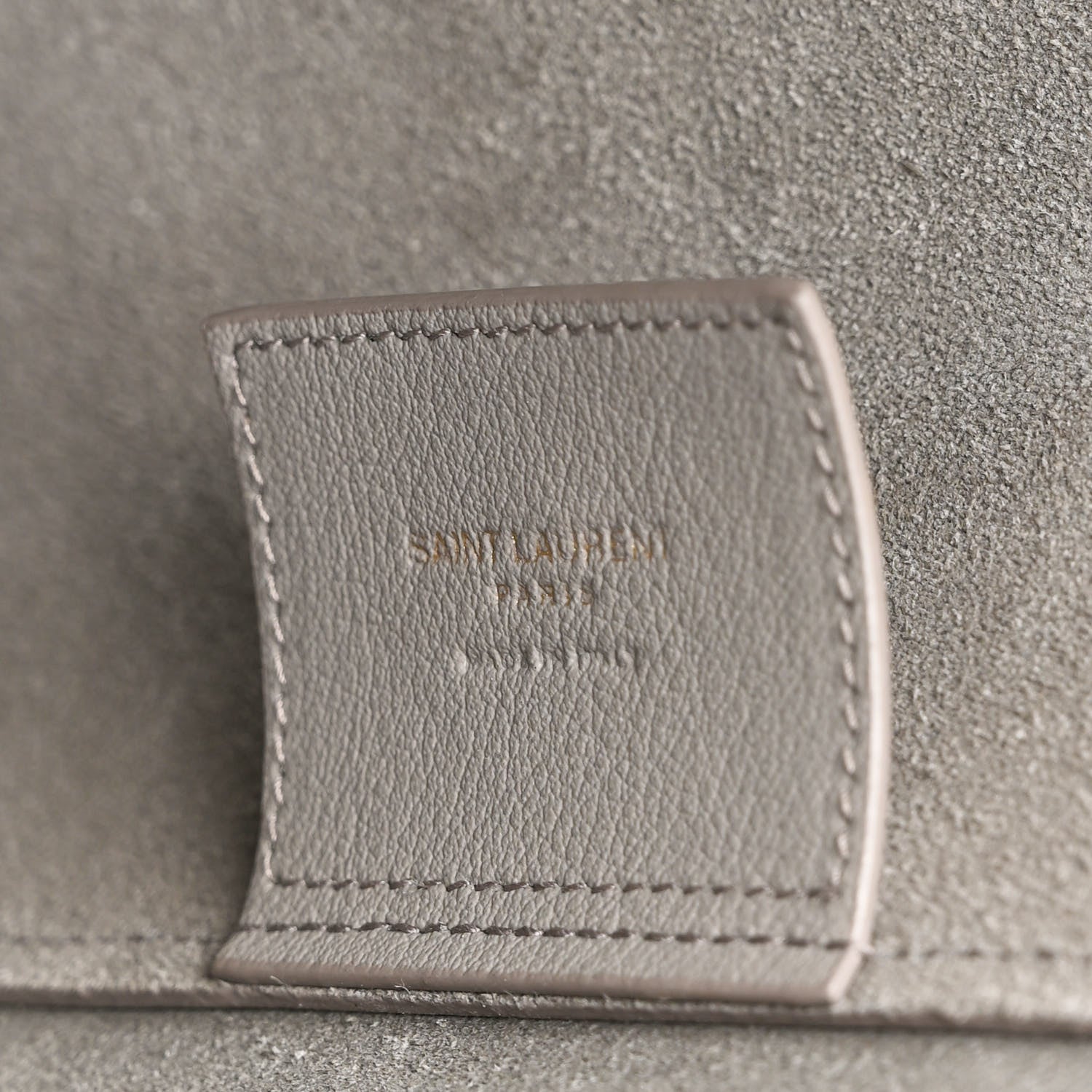 Saint Laurent Calfskin North-South Shopping Tote Oyster Grey 7 of 11
