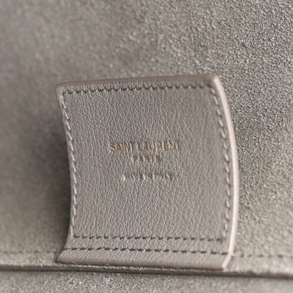 Saint Laurent Calfskin North-South Shopping Tote Oyster Grey 7 of 11