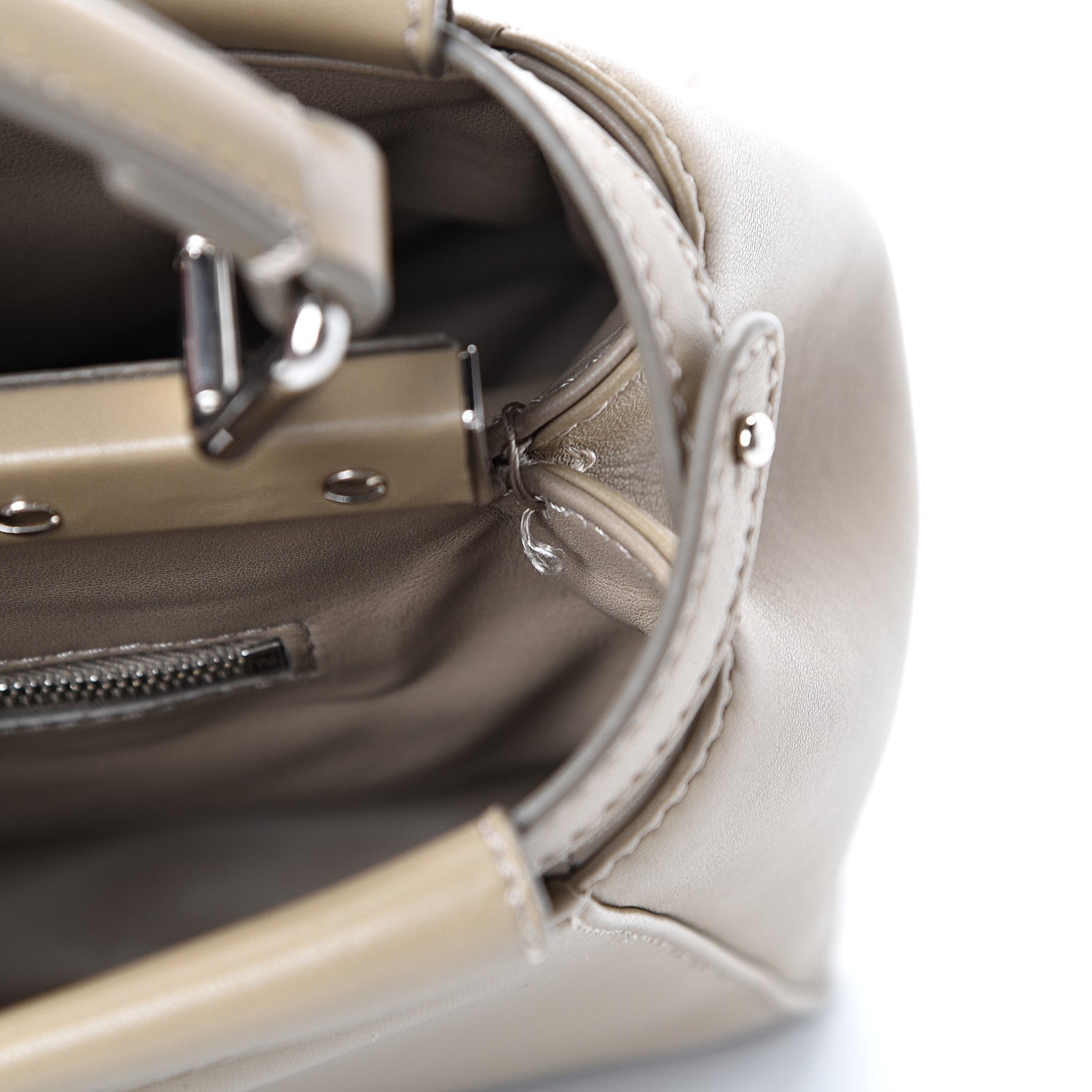 Fendi Nappa Mini Peekaboo Iconic Satchel Tortora 14 of 14