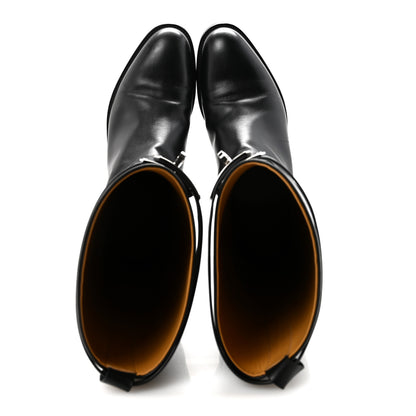 Hermes Box Kelly Jumping Boots 37.5 Black 2 of 9