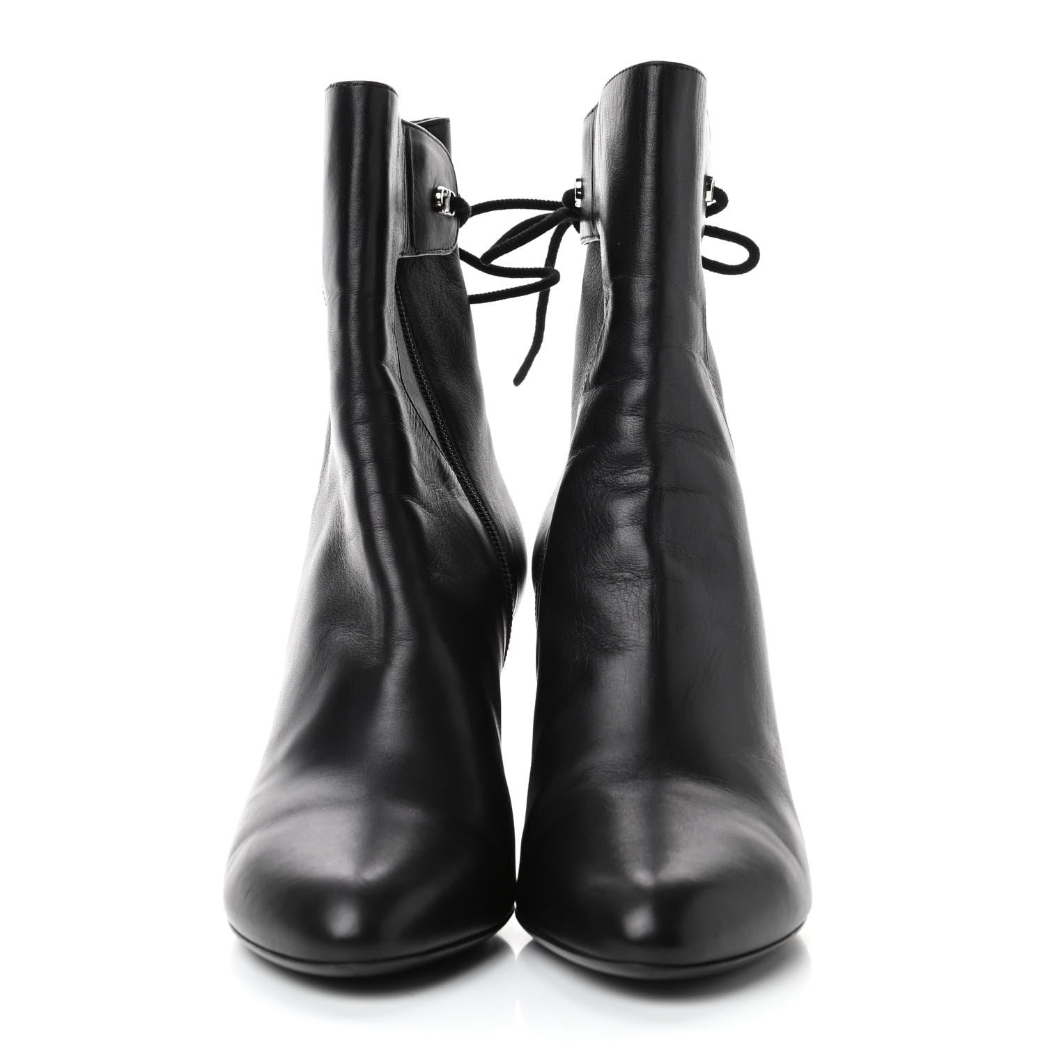 Christian Dior Calfskin Studded Stellar Ankle Boots 39 Black 2 of 4