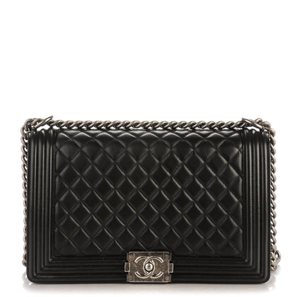 Chanel Lambskin Quilted New Medium Boy Flap Black 1 of 7