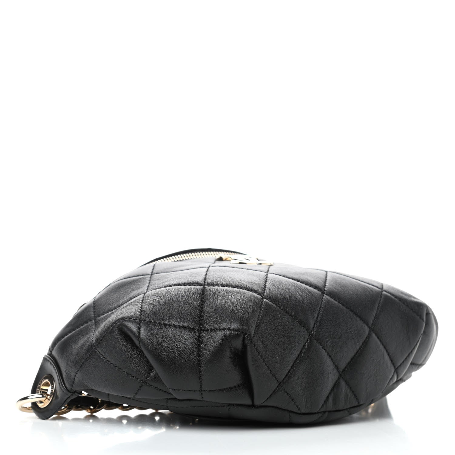 Chanel Lambskin Quilted Resin Bi-Color Waist Bag Fanny Pack Black 3 of 4