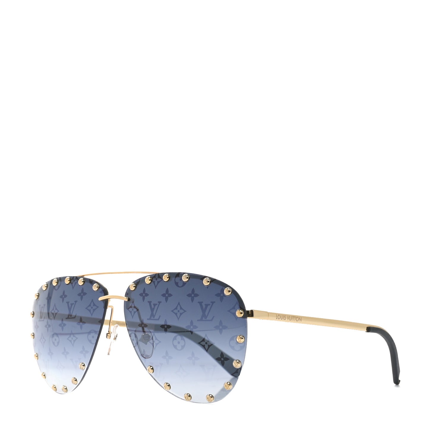 Metal Monogram The Party Aviator Gradient Sunglasses Z1397U Gold