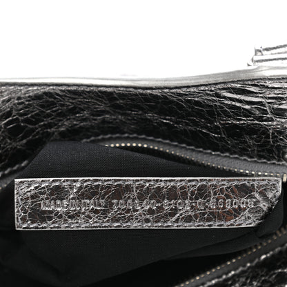 Balenciaga Agneau Arena Crystal Neo Cagole Handbag XS Silver 7 of 10