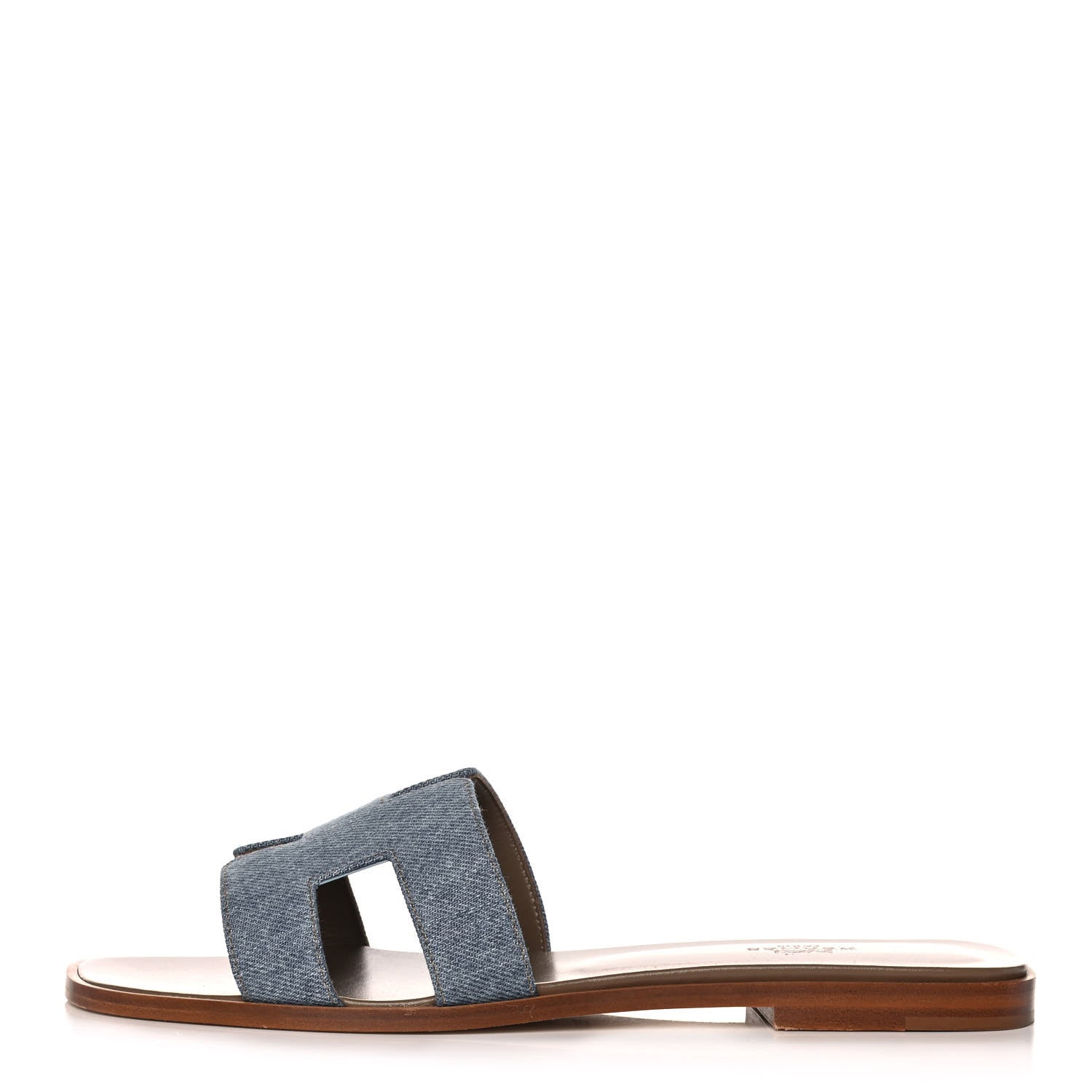 Hermes Denim Canvas Oran Sandals 40 Bleu Clair 1 of 9