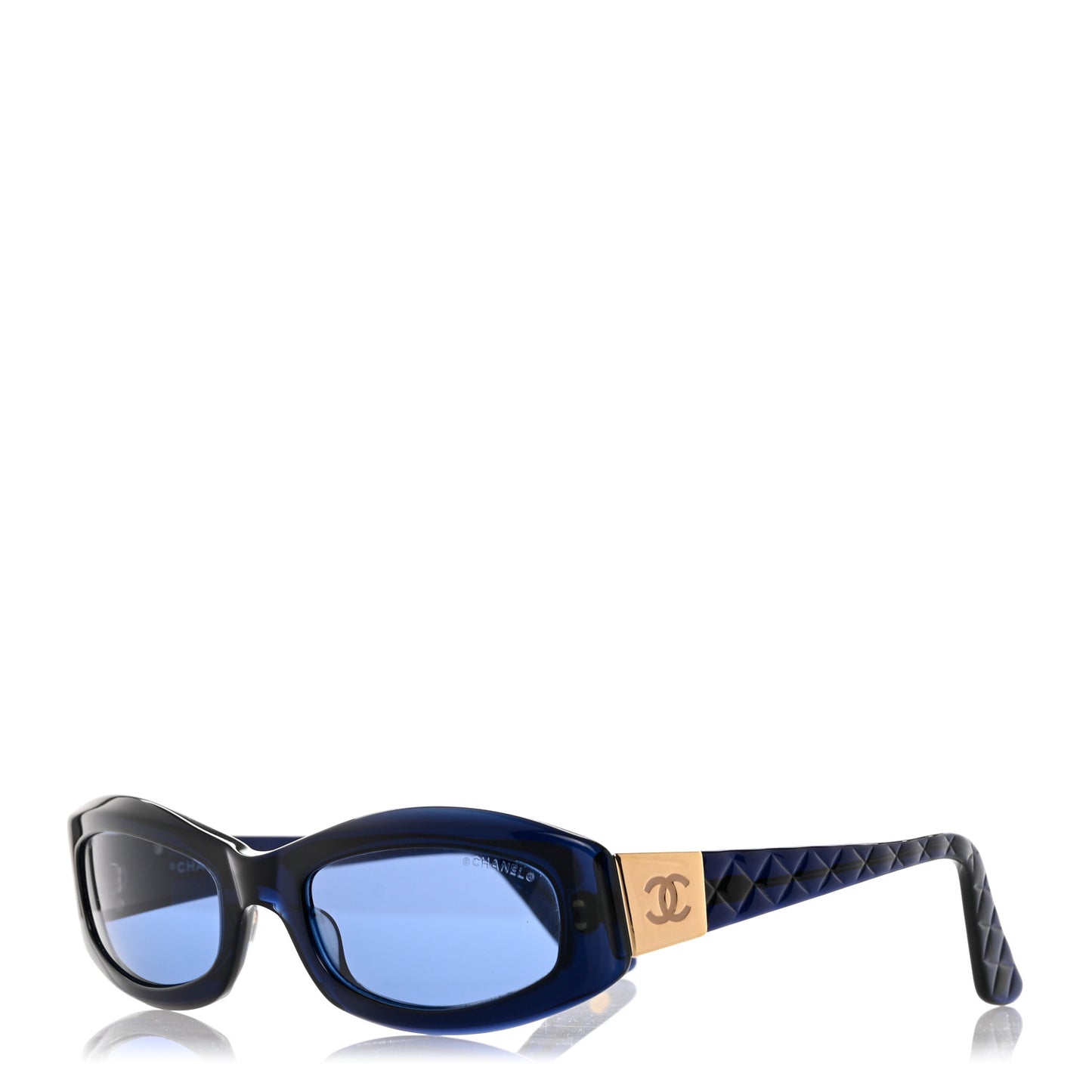 Acetate Quilted CC Sunglasses 5014 Blue