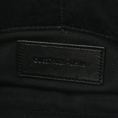 Saint Laurent Calfskin Matelasse Chevron Monogram A5 Wristlet Black 7 of 9