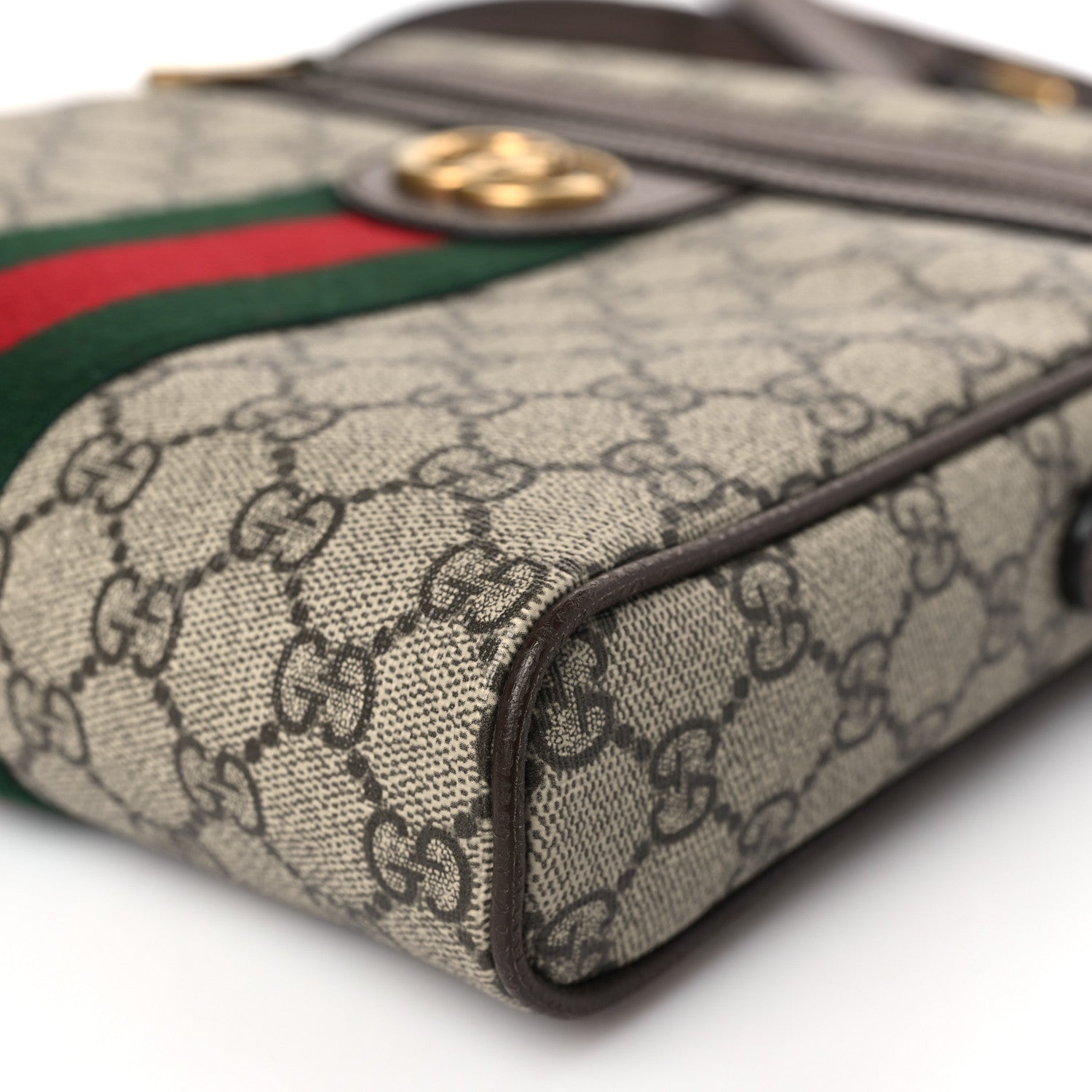 Gucci GG Supreme Monogram Web Small Ophidia Messenger Bag Brown 9 of 10